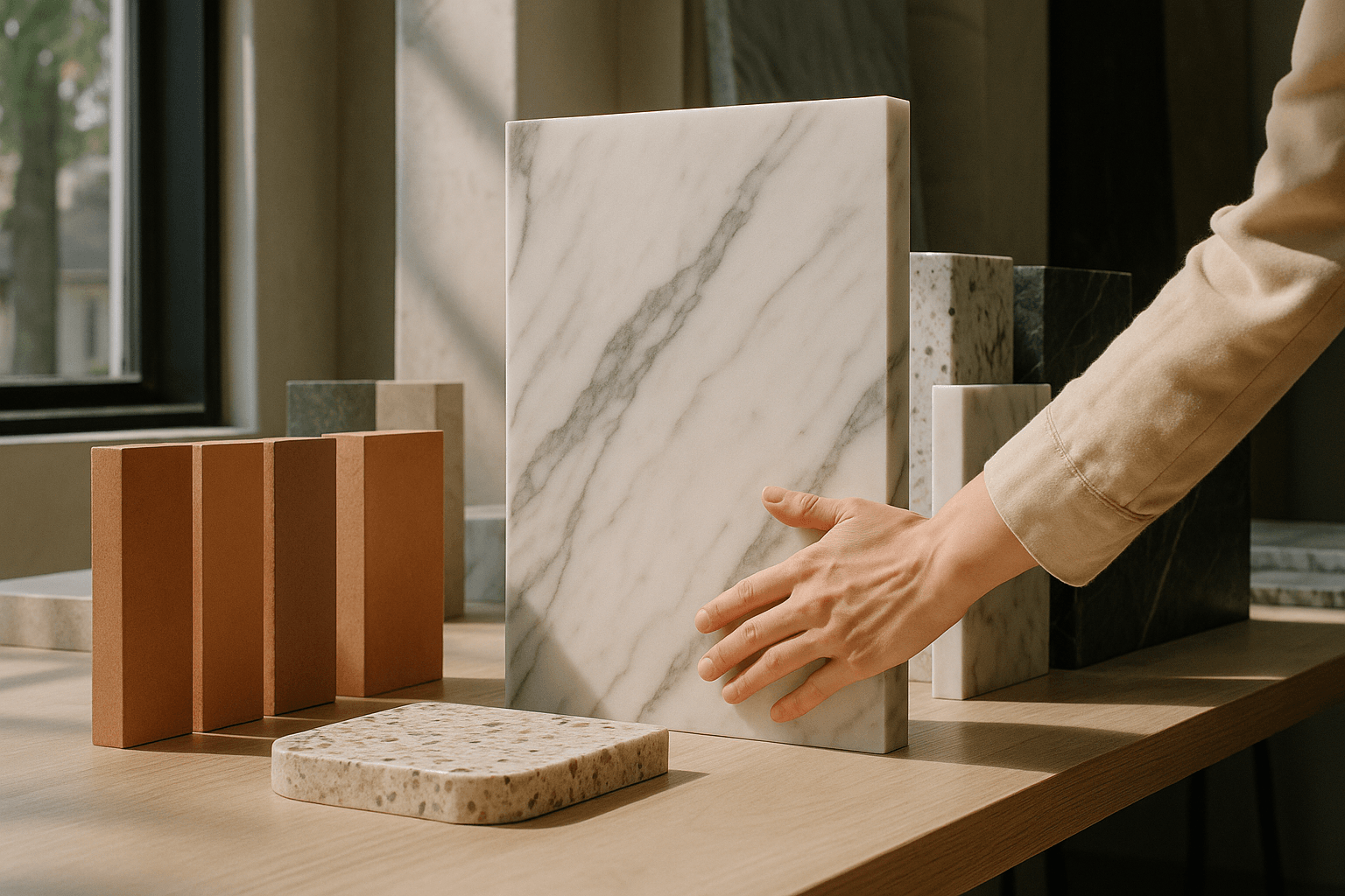 Architect Selecting Finishes