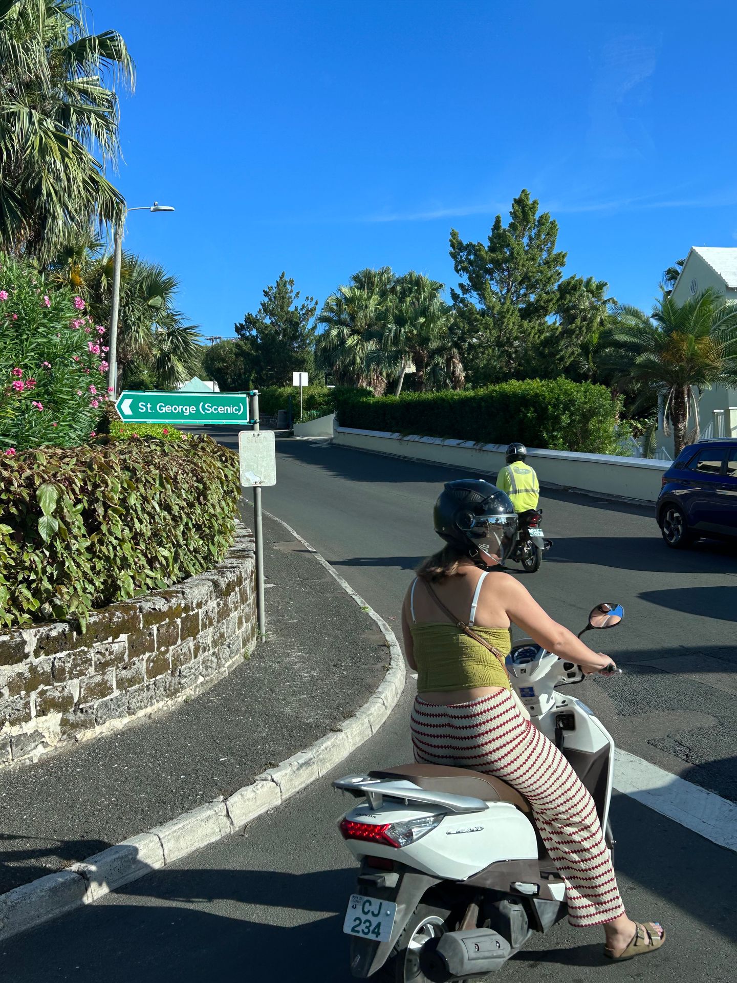 Taking in the scenic views on the way to St. George, Bermuda