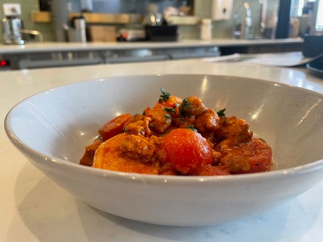 Freshly made prawn pasta erved at Grid By Night Oran Park — Italian dinner restaurant in South West Sydney. Freshly made prawn pasta erved at Grid By Night Oran Park — Italian dinner restaurant in South West Sydney.