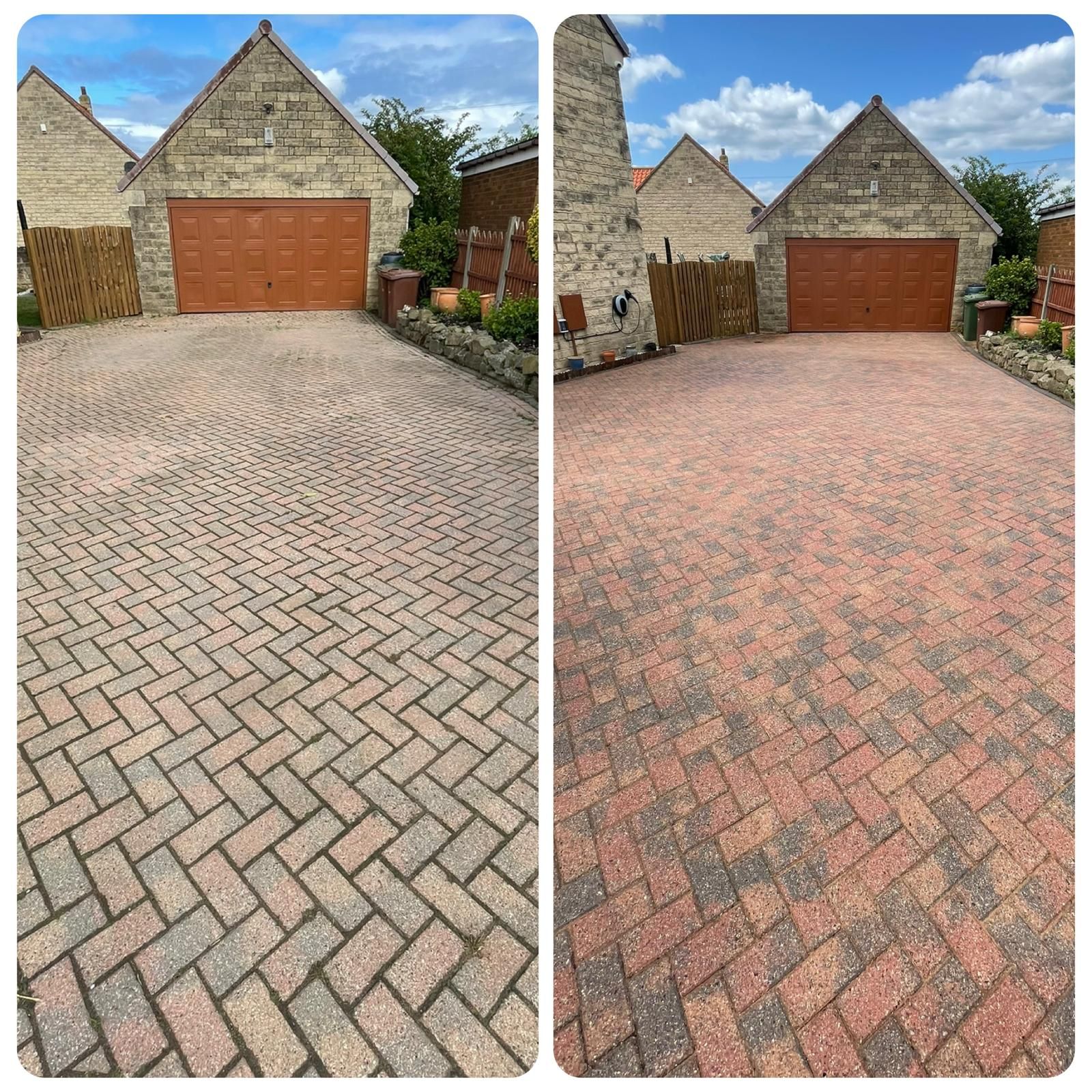 Block paving in WF9, before and after cleaning sanding and sealing Block paving in WF9, before and after cleaning sanding and sealing