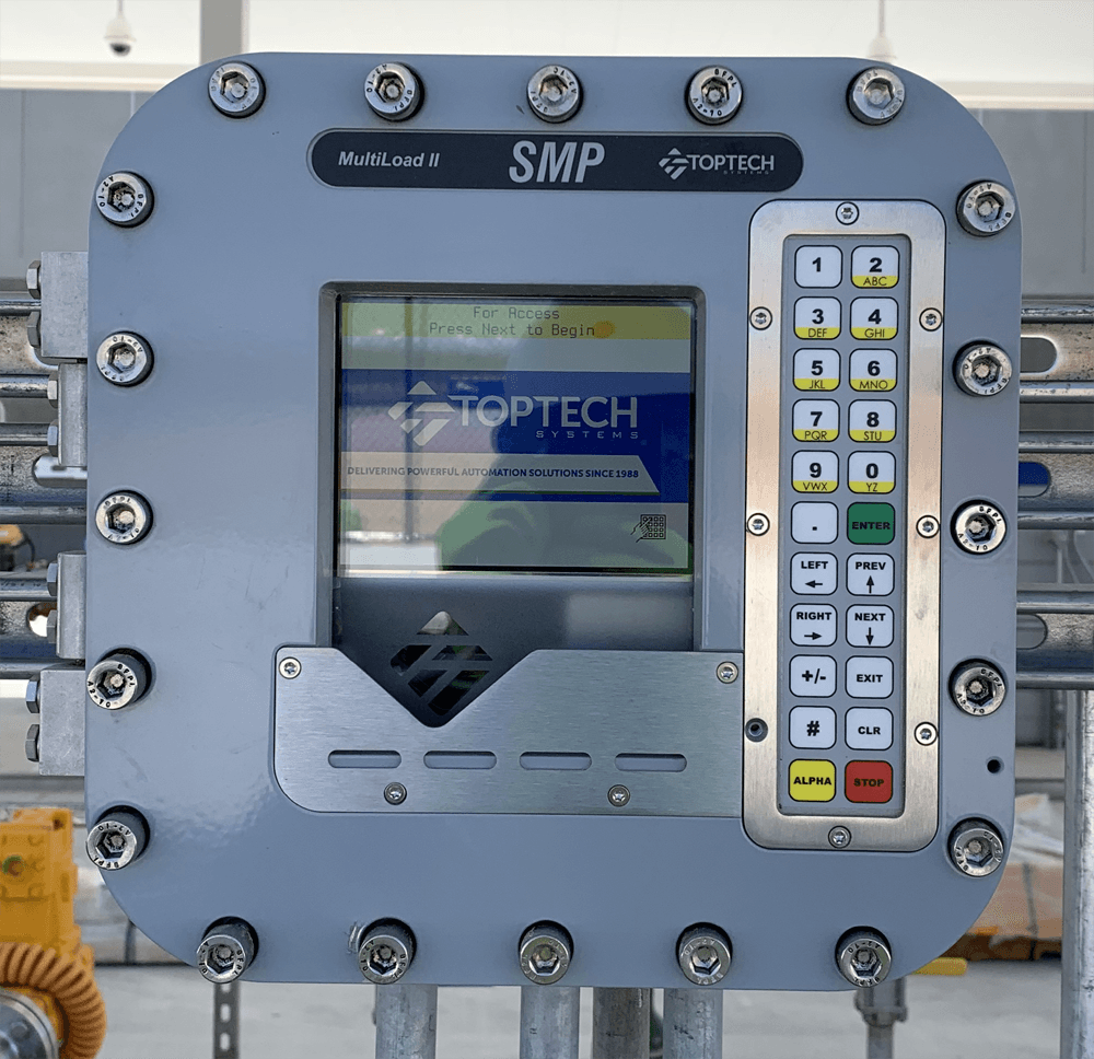 toptech fuel management system monitor at fuel island