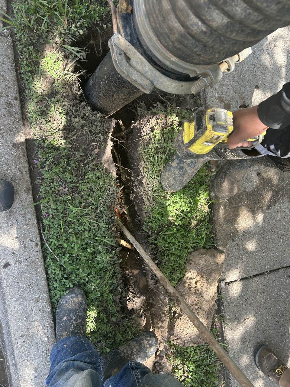Congested underground utilities on a commercial site that increase locating time and cost
