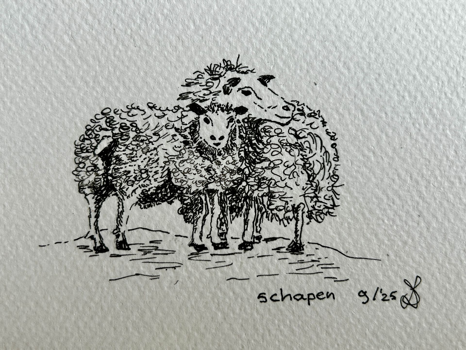 Luc Schouten, Lefwijf & Best Talks, tekent aquarellen
