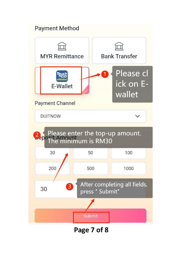How to deposit on cm8play
