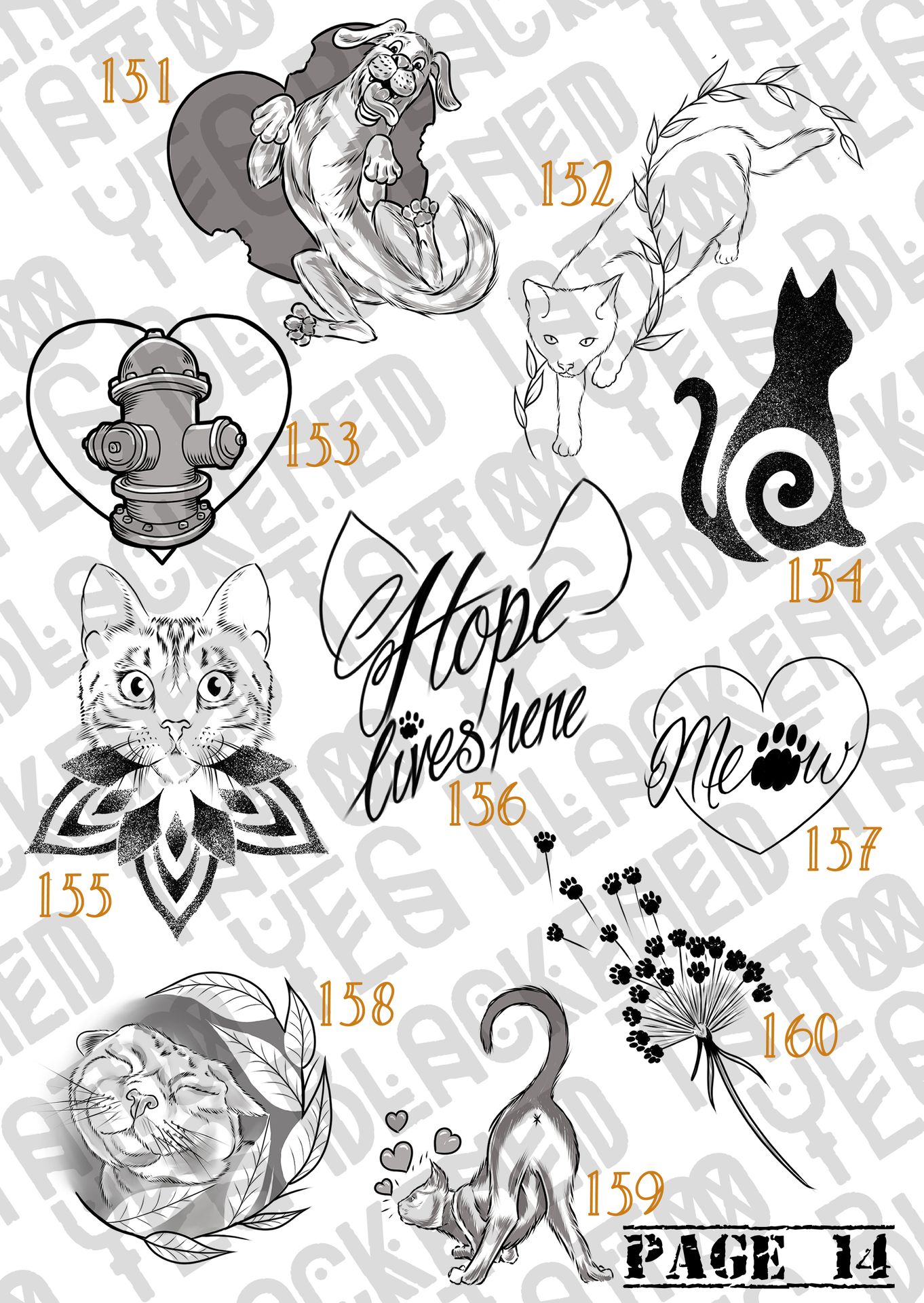 Previous years tattoo flash page 14