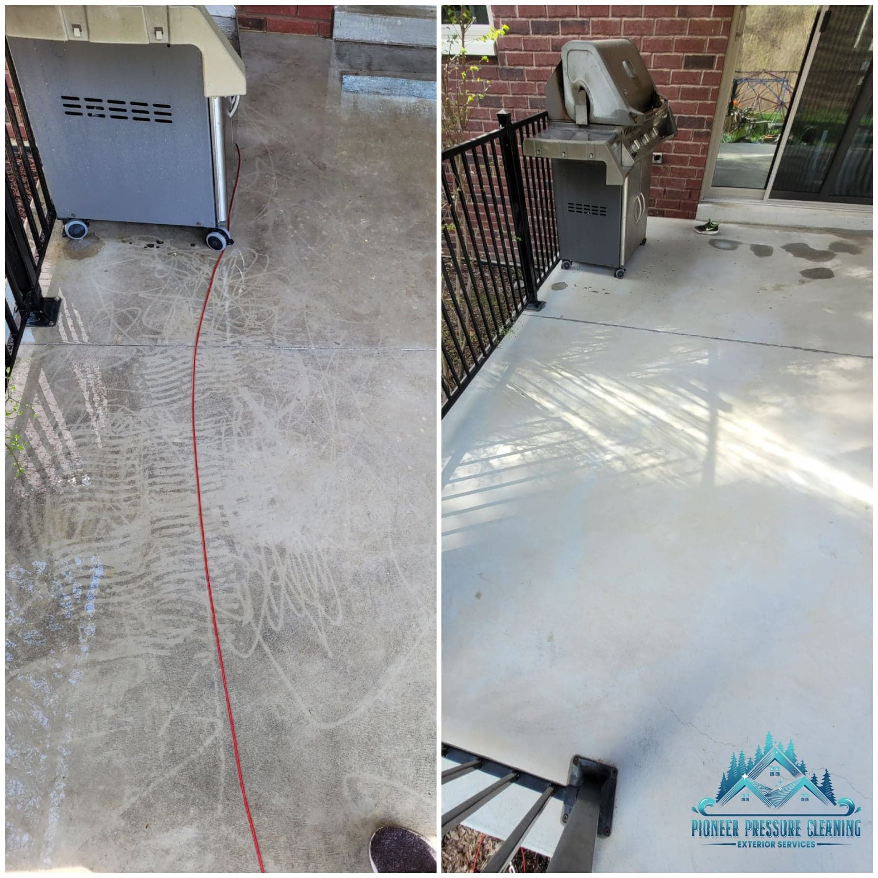 Concrete cleaning result
