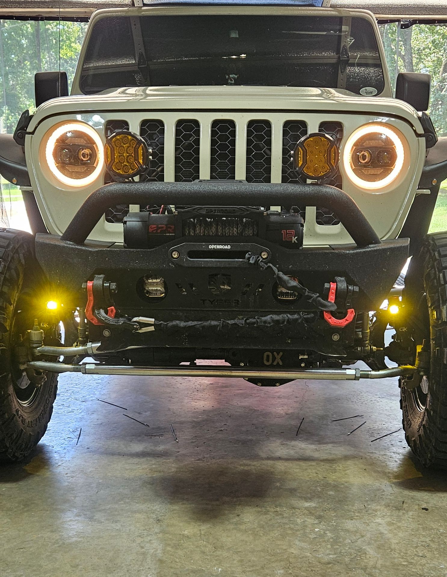 Jeep Gladiator knuckle light installation completed by Red White and Glow in Manchester Tennessee