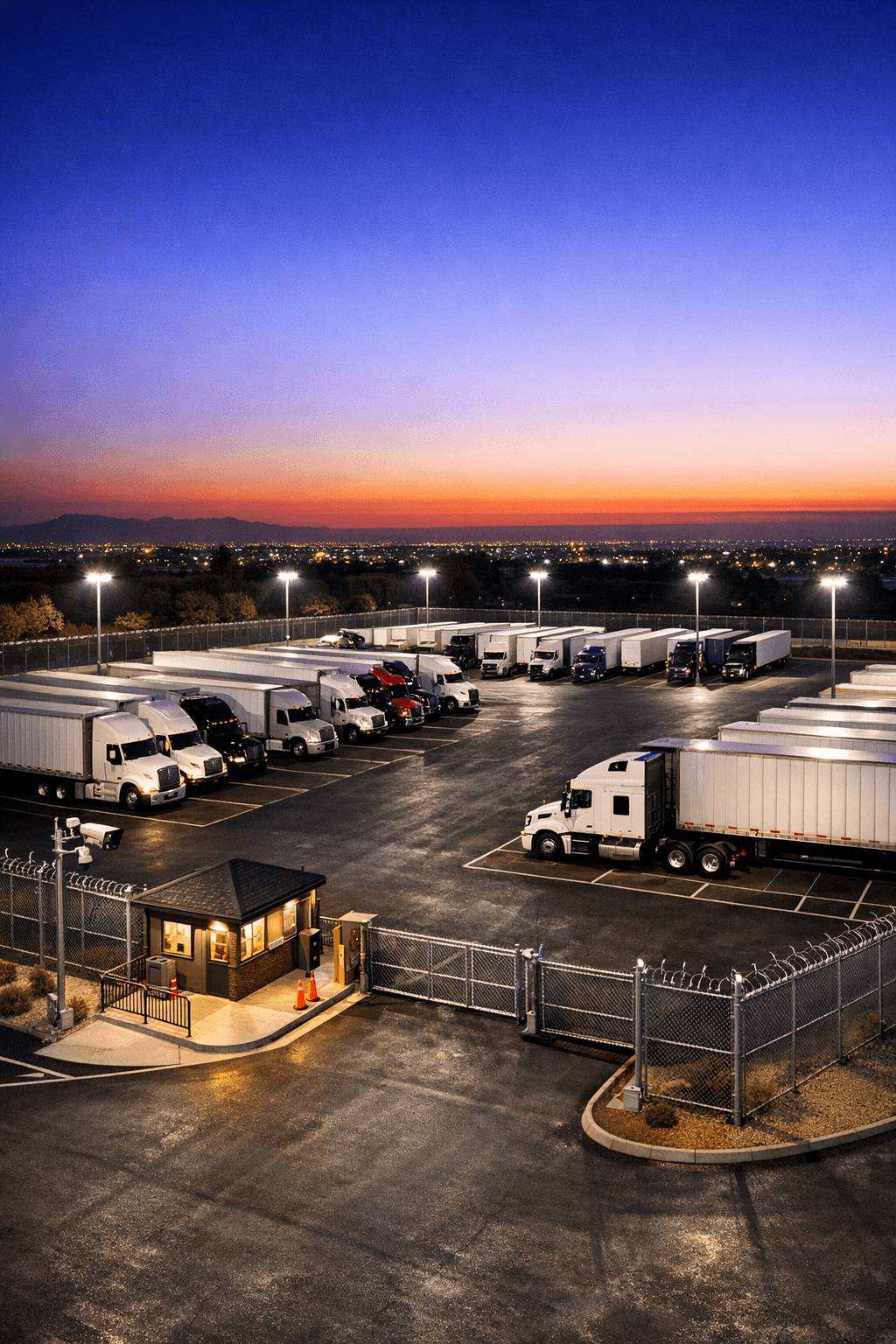 Find verified, secure truck parking across- All 50 States. 24/7 access, gated facilities, HD surveillance. Month-to-month — no long-term contracts. Get a quote today. Find verified, secure truck parking across- All 50 States. 24/7 access, gated facilities, HD surveillance. Month-to-month — no long-term contracts. Get a quote today.