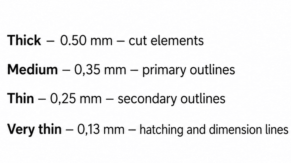 Common Lineweights Used in Sketching