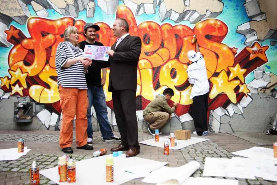 Preisverleihung Graffiti Projekt – FOCUS Schule 1. Platz