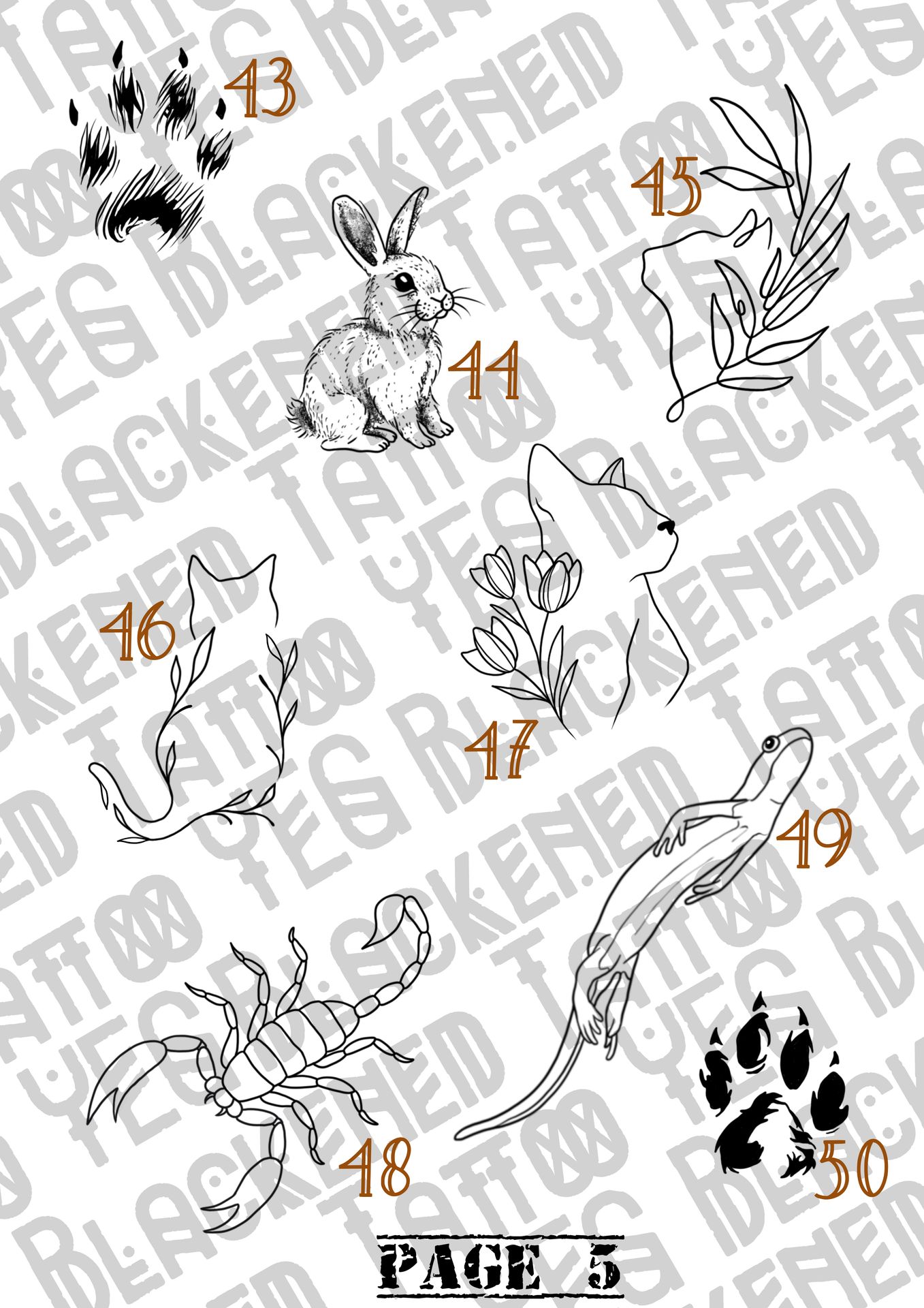 Previous years tattoo flash page 5