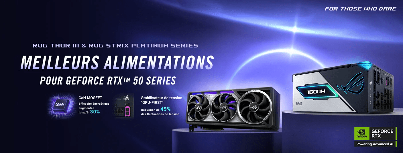 Publicité pour les alimentations Asus