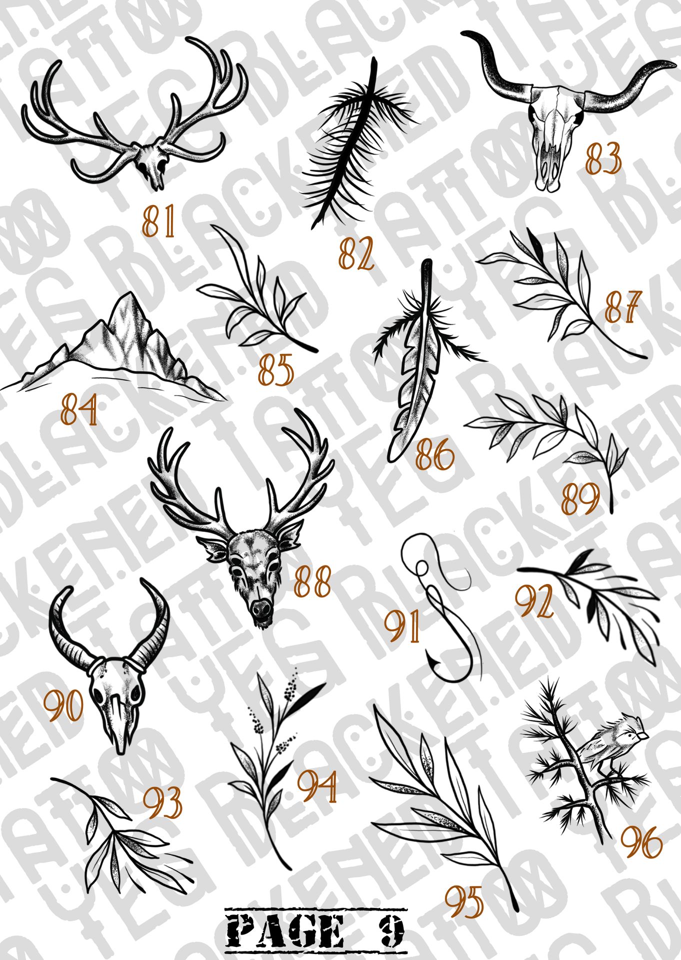 Previous years tattoo flash page 9