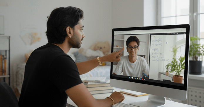 Kumar Academy online tutoring session