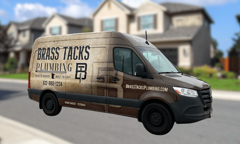 brass tacks plumbing (formerly goss plumbing) service van brass tacks plumbing (formerly goss plumbing) service van