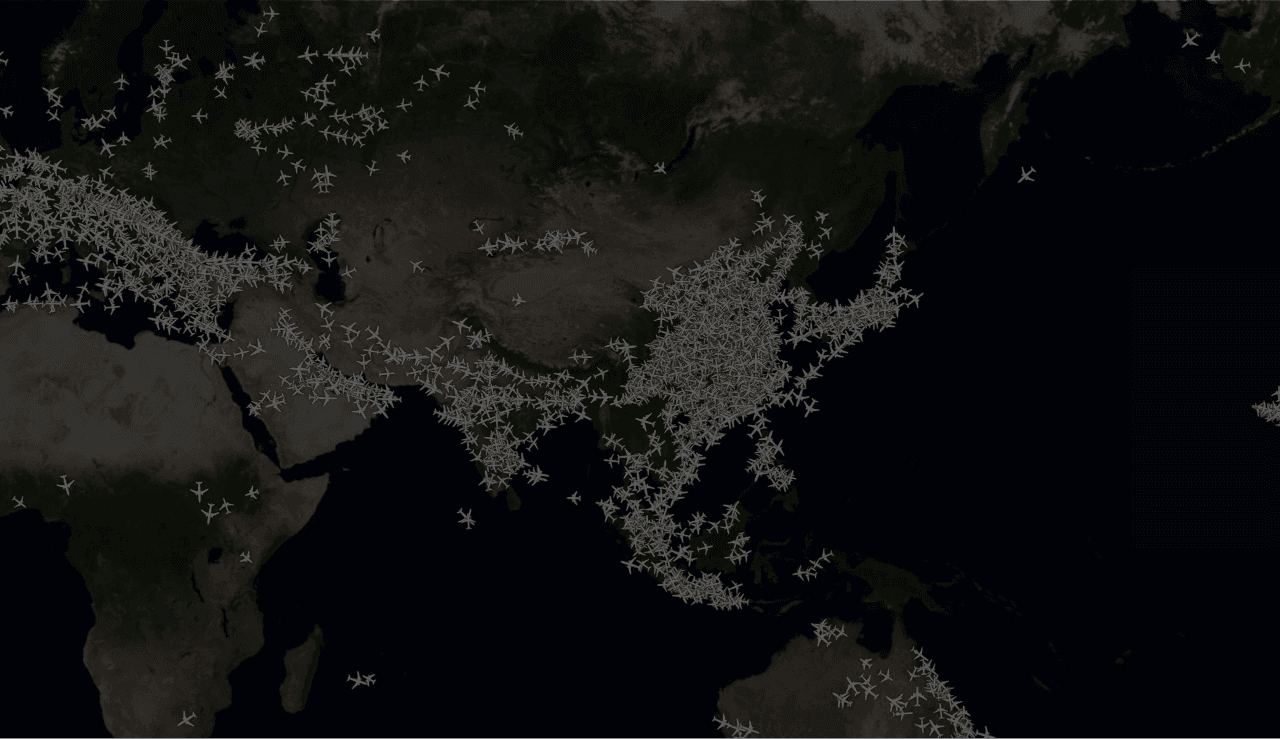  Real-time monitoring: ADS-B devices track 
