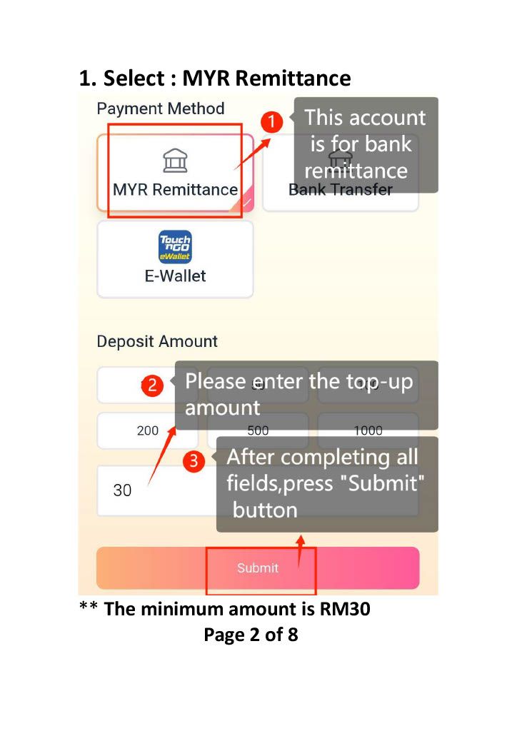 How to deposit on cm8play