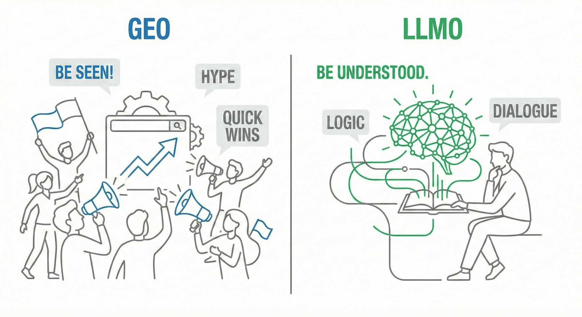 GEOを使うか?LLMOを使うか? GEOを使うか?LLMOを使うか?