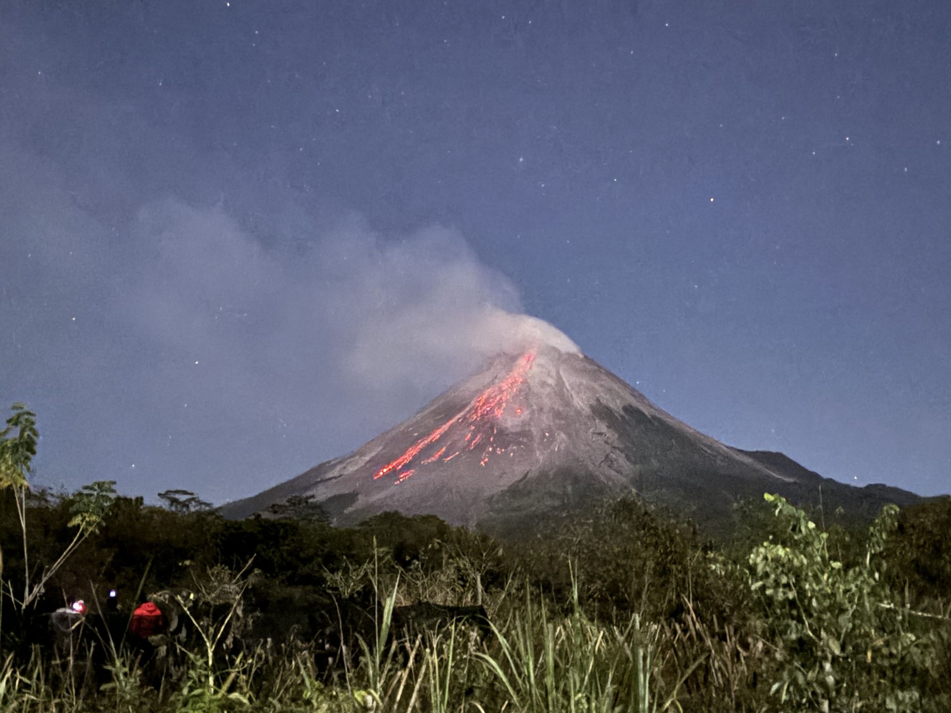 volcano night
