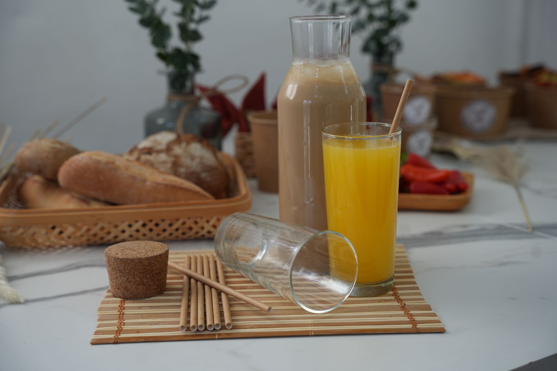 Iced coffee or fruit smoothie