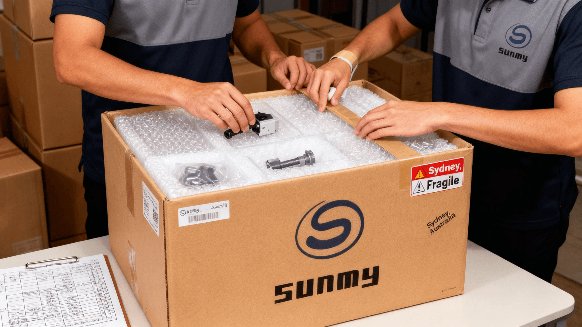 Packaging shipment stage Packaging shipment stage