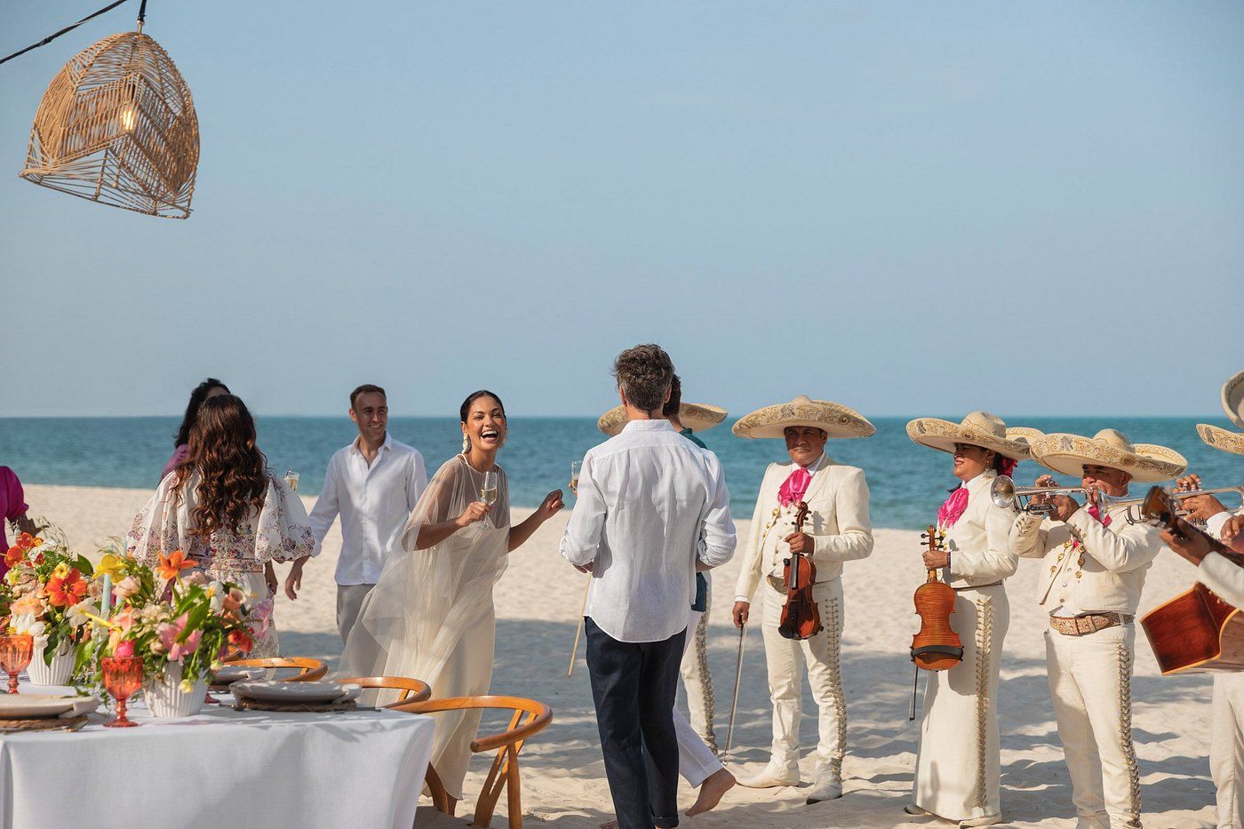 Wedding reception on the beach at Excellence Playa Mujeres, Cancún Wedding reception on the beach at Excellence Playa Mujeres, Cancún