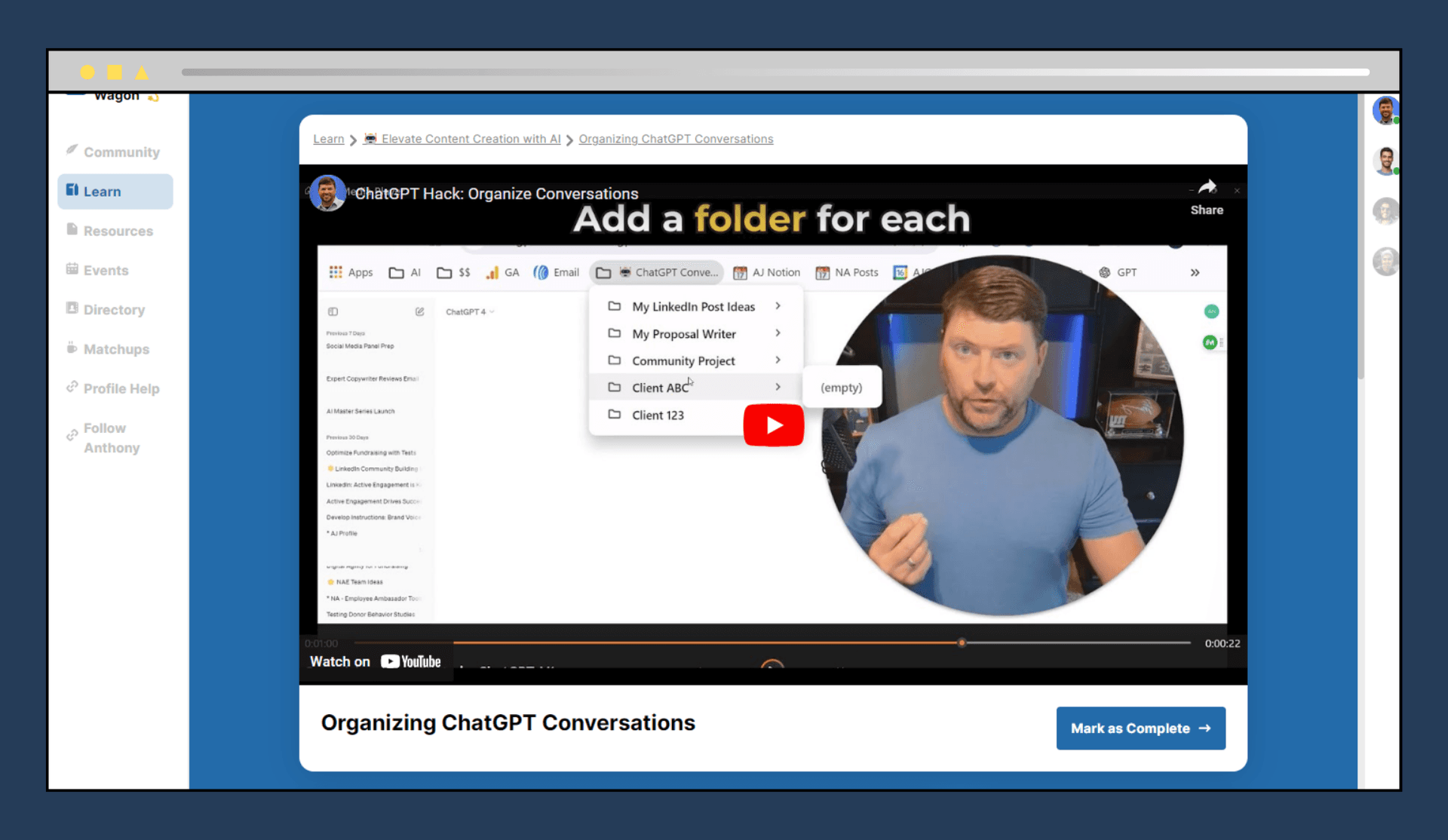 Short step-by-step videos