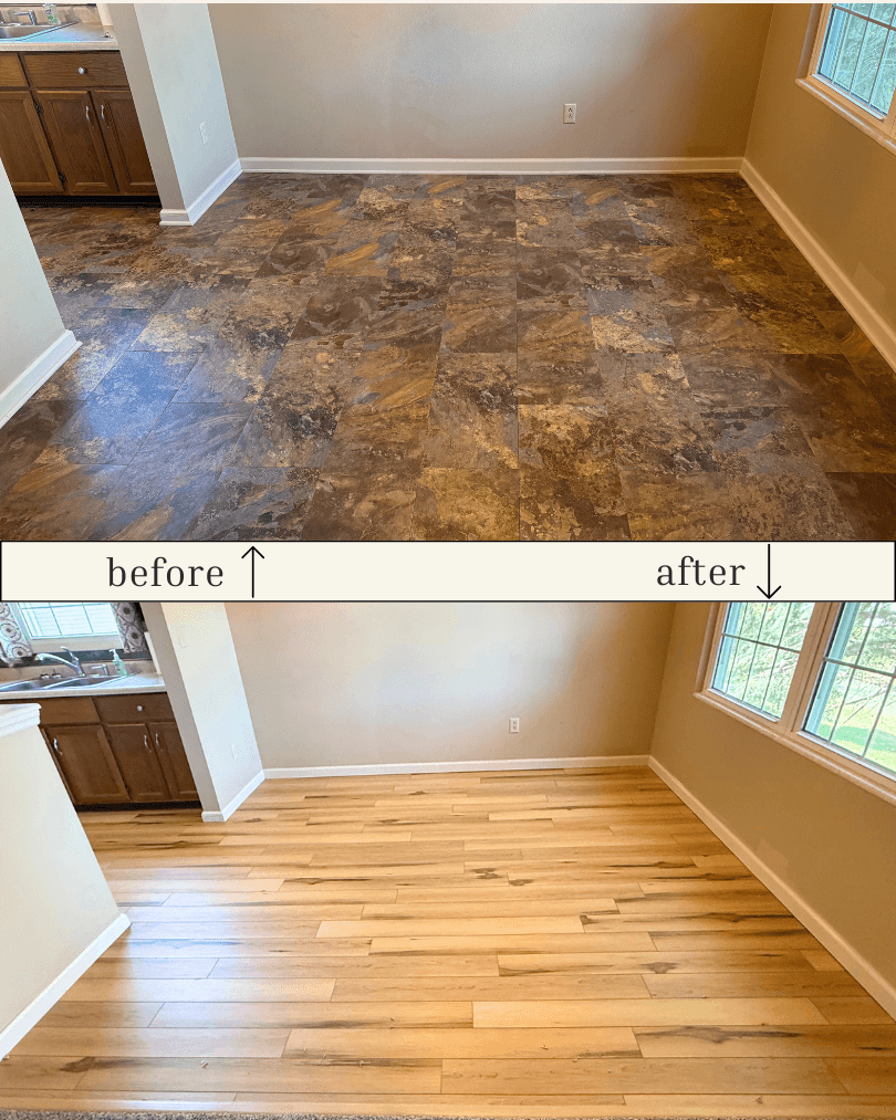 Flooring installation by Urban Edge Construction Cedar Rapids