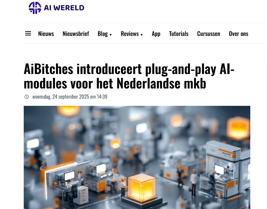 AiBitches introduceert plug-and-play AI-modules voor het Nederlandse mkb