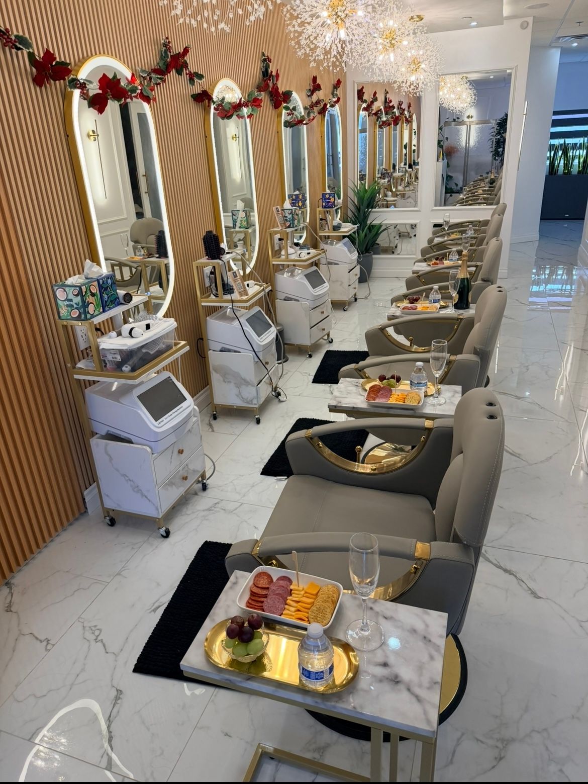 relaxing setting for a group head spa reservation in Artesia at Lavie Bella Head Spa