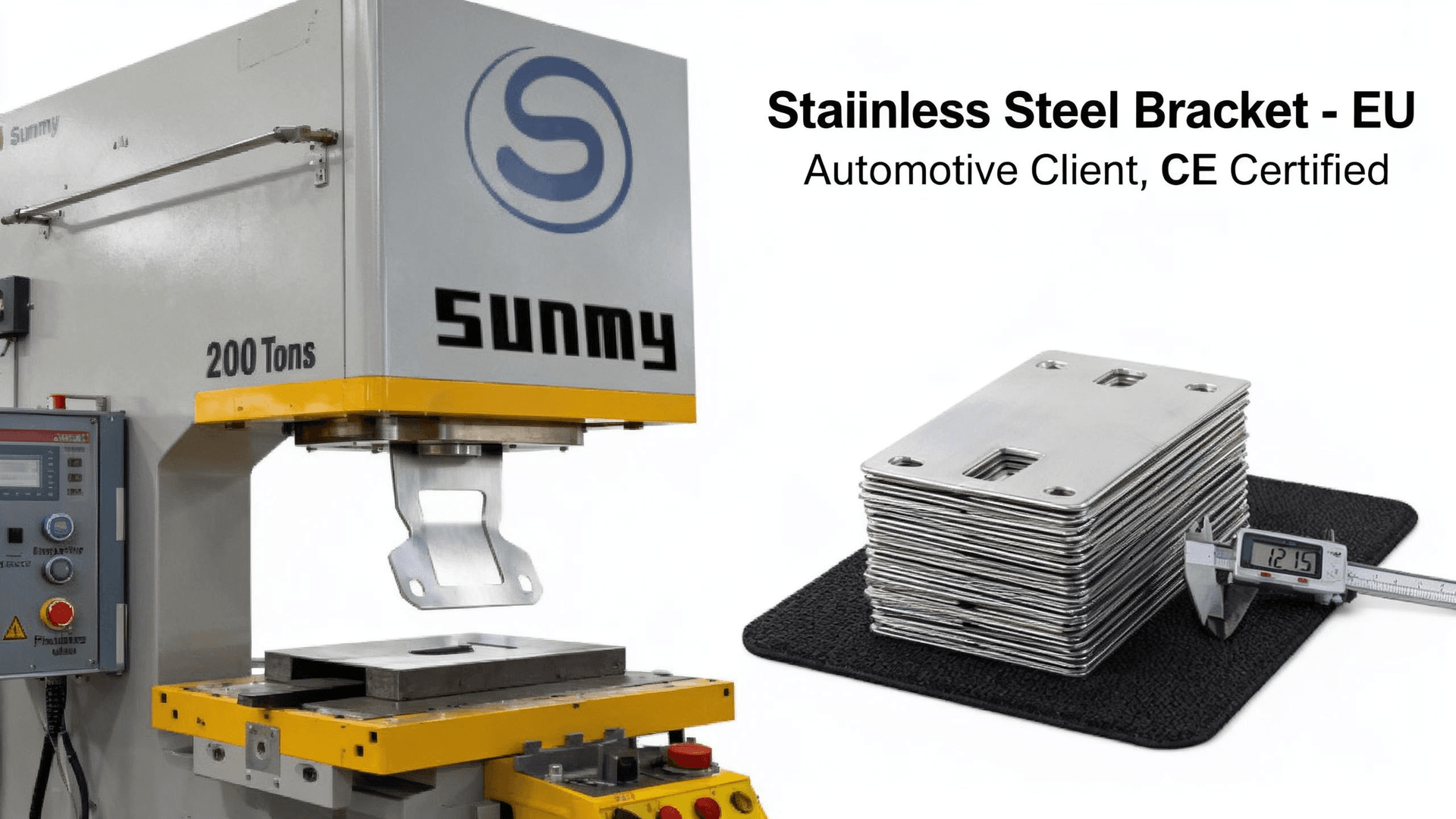 Stamping machine processing stainless steel bracket diagram