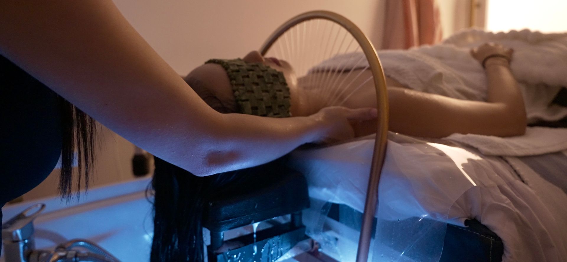 shoulder massage during head spa treatment in Artesia CA shoulder massage during head spa treatment in Artesia CA