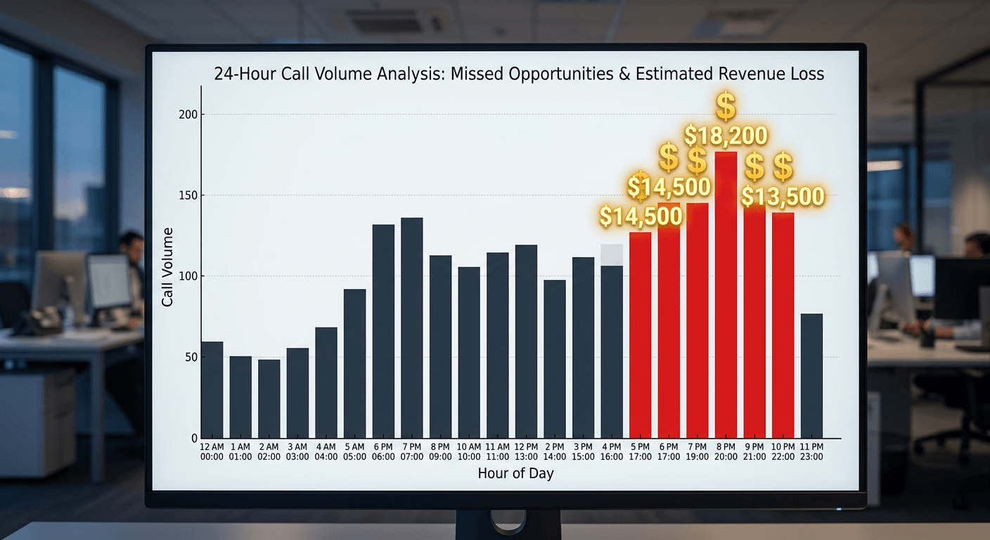 Service business after hours call handling process showing conversion rate drops Service business after hours call handling process showing conversion rate drops