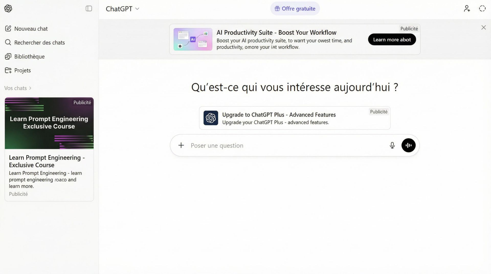 Régie publicitaire sur ChatGPT Régie publicitaire sur ChatGPT