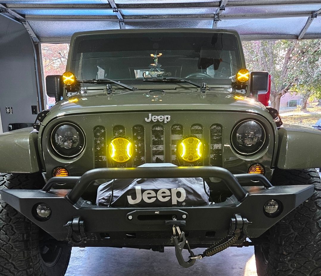 Auxiliary lighting pods and bars installation