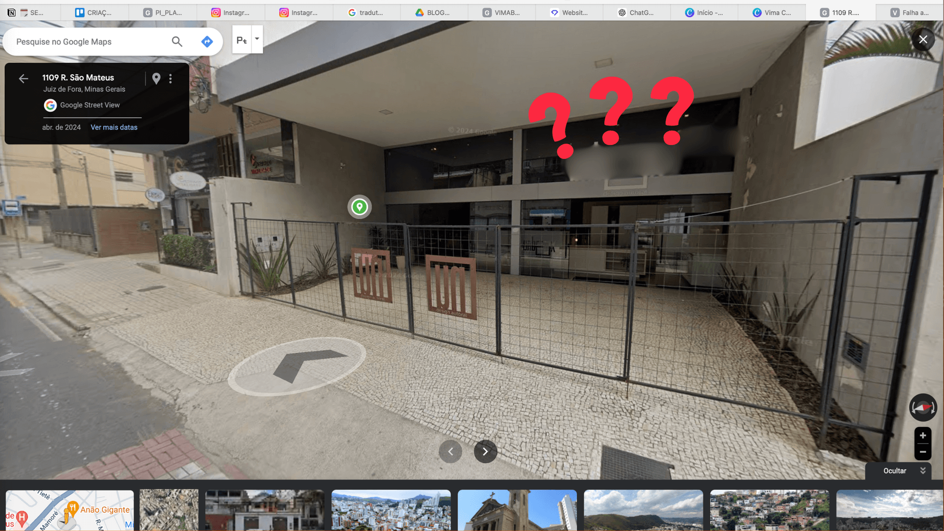 Fachada de loja sem número