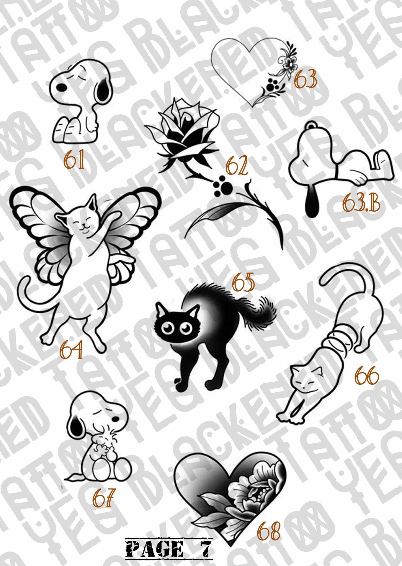 Previous years tattoo flash page 7