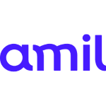 logotipo do convenio medico amil, informando que ele é aceito na clinica