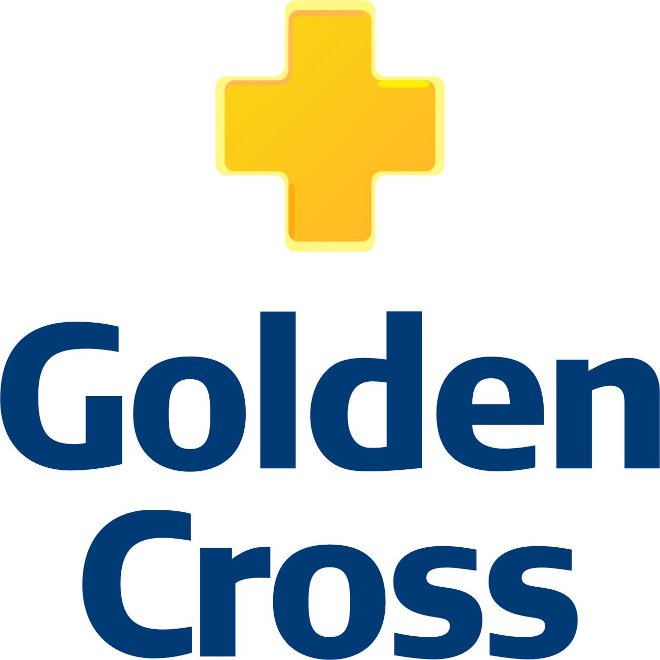 logotipo do convenio medico golden cross, informando que ele é aceito na clinica