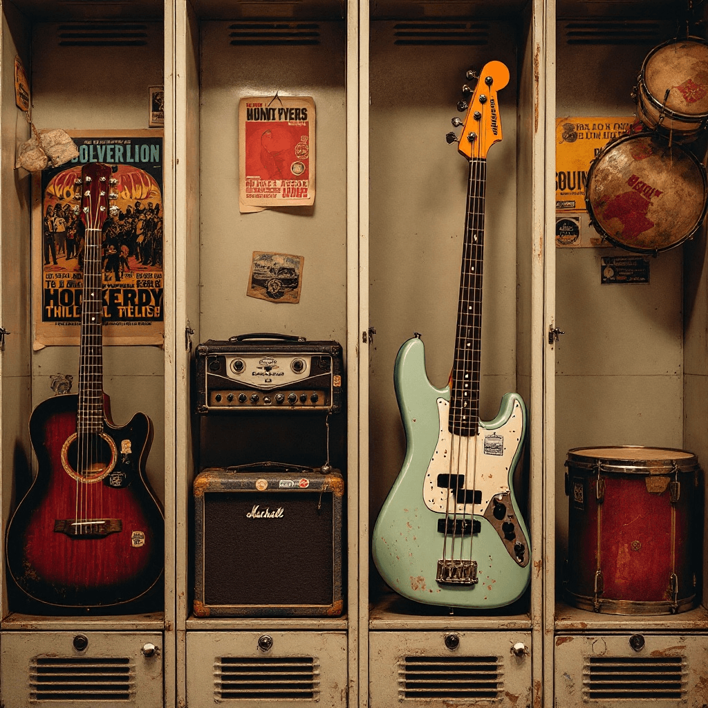 Rental Music instruments in lockers
