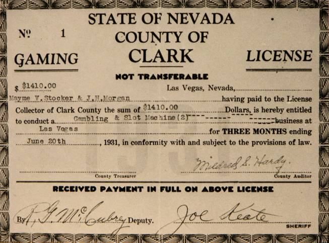 Certificat officiel de l'État du Nevada au nom de Clark. Certificat officiel de l'État du Nevada au nom de Clark.