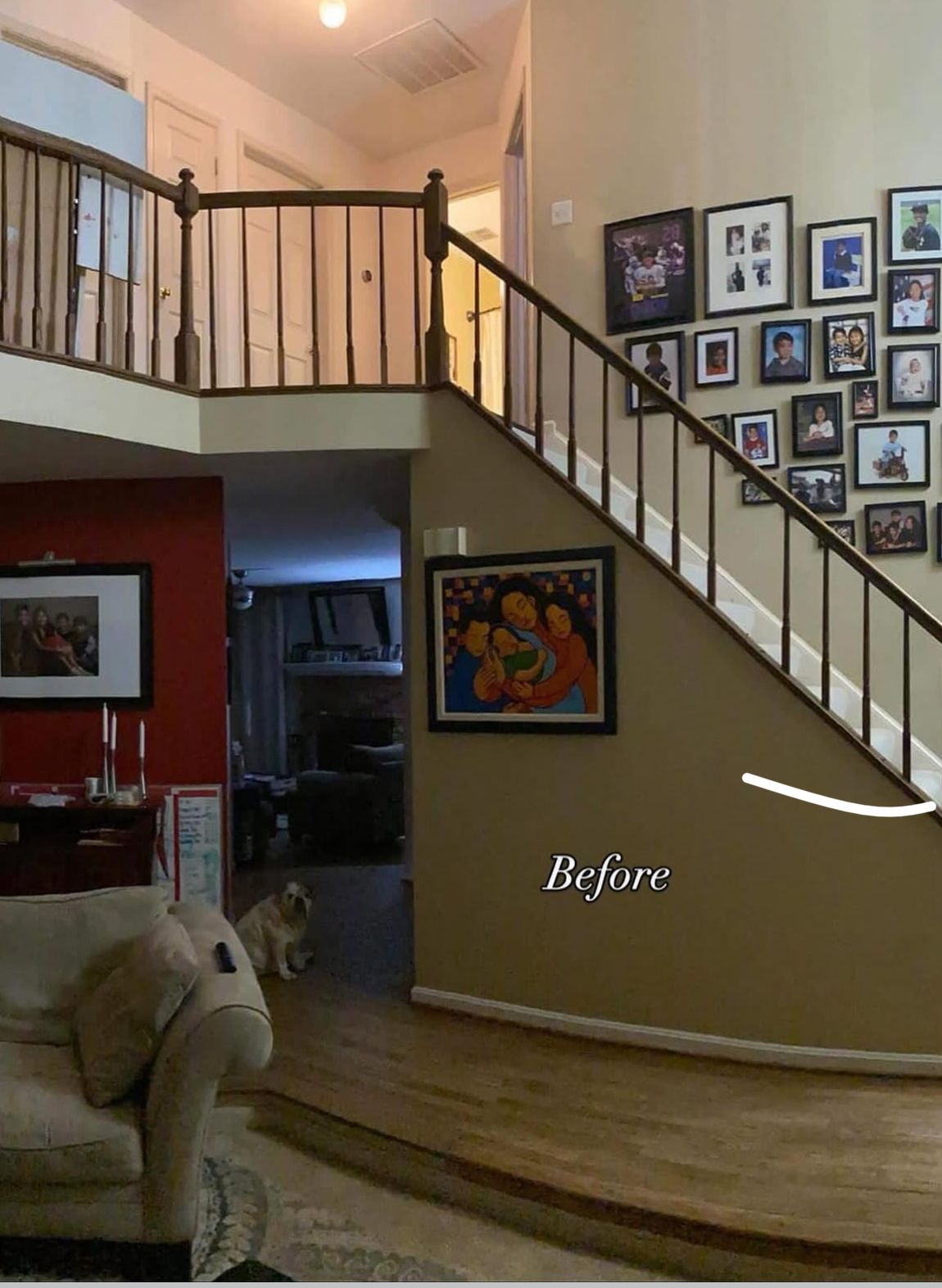 Interior remodeling project before construction