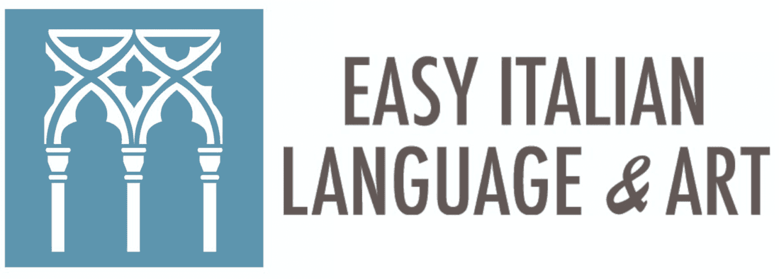 easy italian language & art logo
