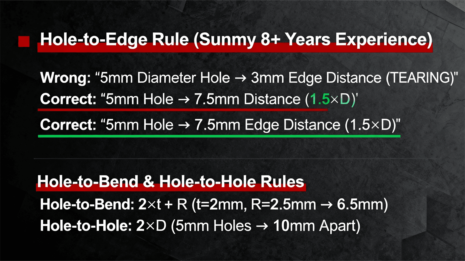 Hole Placement DFM Rules