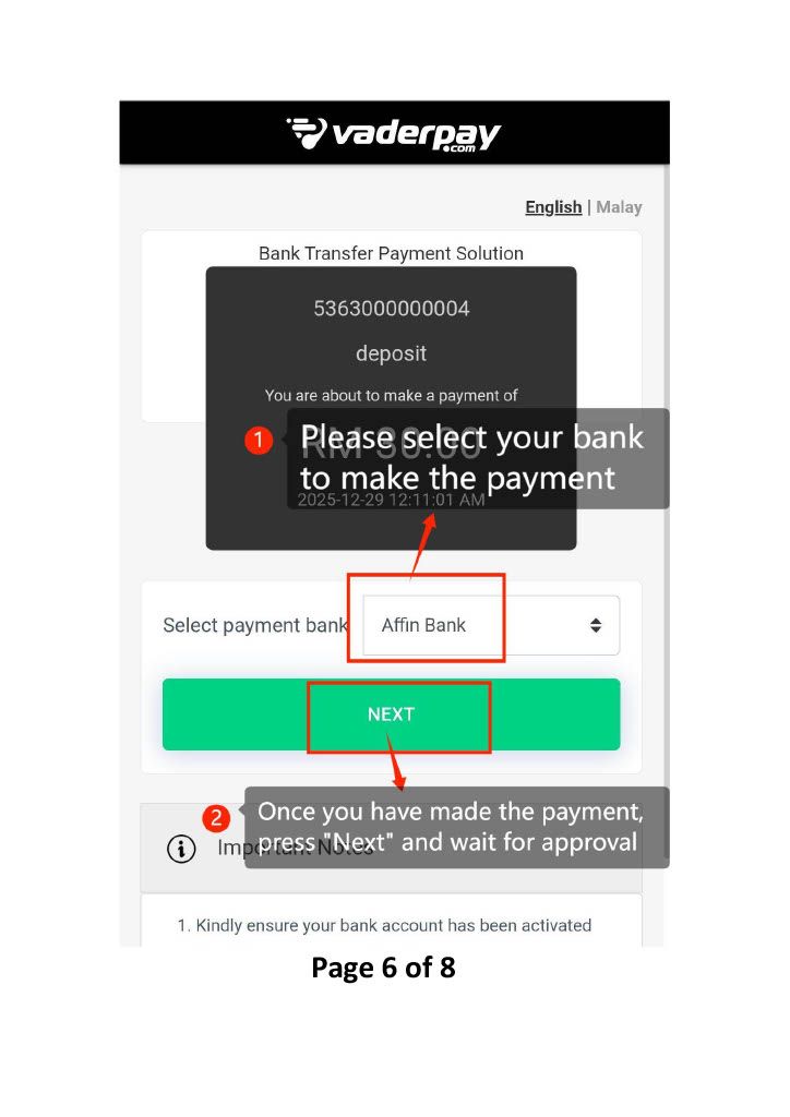 How to deposit on cm8play
