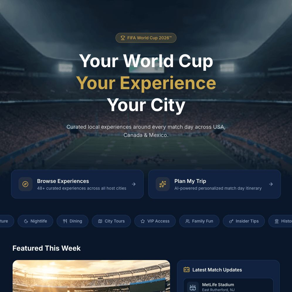 Personalized AI matchday itinerary on FANZONE.
