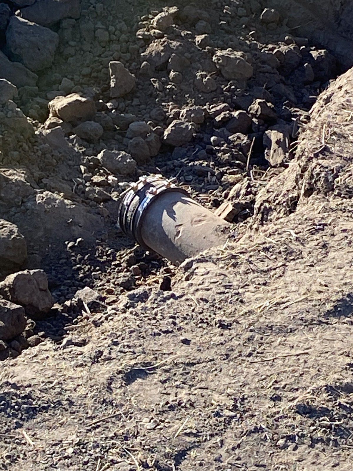 Richmond project, photo 23: Below-grade pipe connection documented during site work