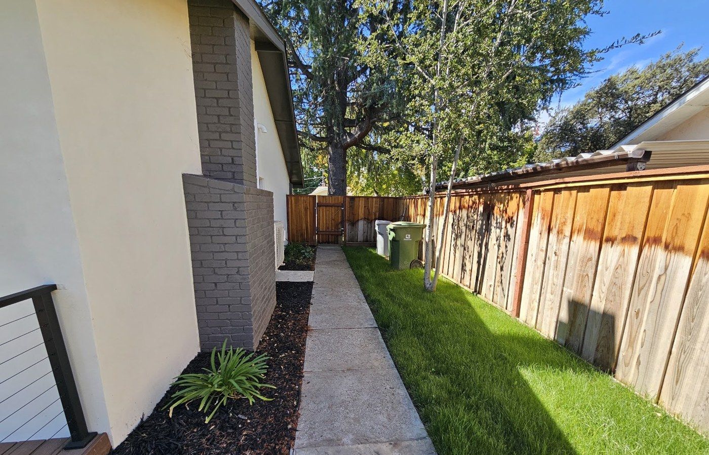 Fremont project, photo 24: Completed side yard and fencing