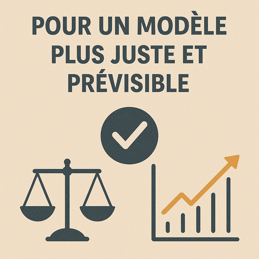 Pour un modèle plus juste et prévisible Pour un modèle plus juste et prévisible