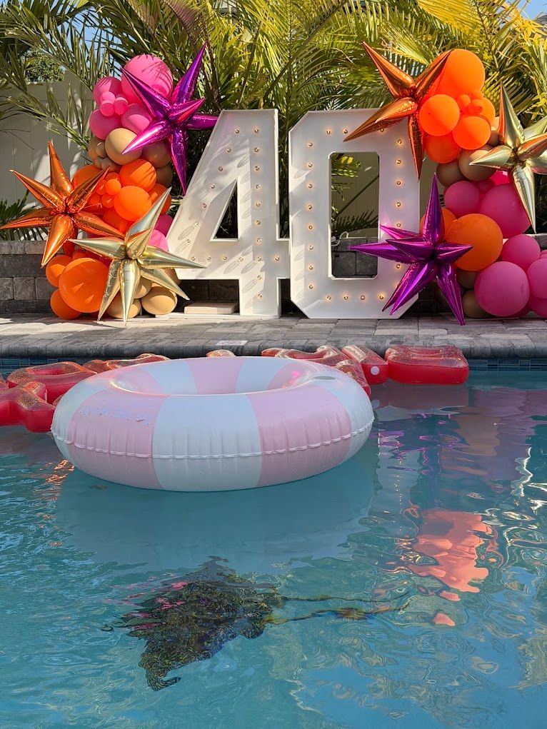 40th Birthday Marquee Number 40th Birthday Marquee Number
